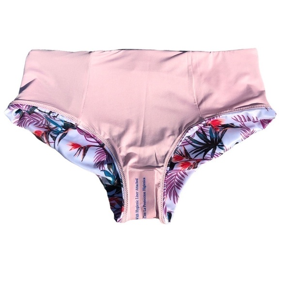 New - ALYNED Reversible Bikini Bottom - Tropical Floral Print - Size Small - Picture 3 of 7